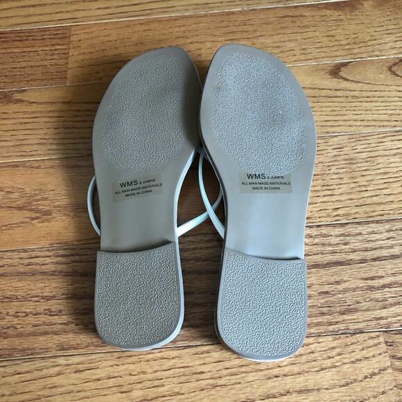 Dolce Vita Jumpie Thong Flip Slide Flats White Sandals Women's Side 8 NWT - Picture 10 of 11